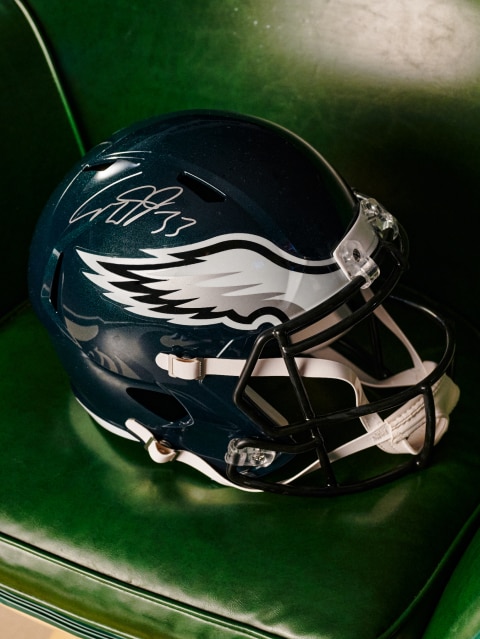 Autographed Helmets. The perfect way to top off your collection